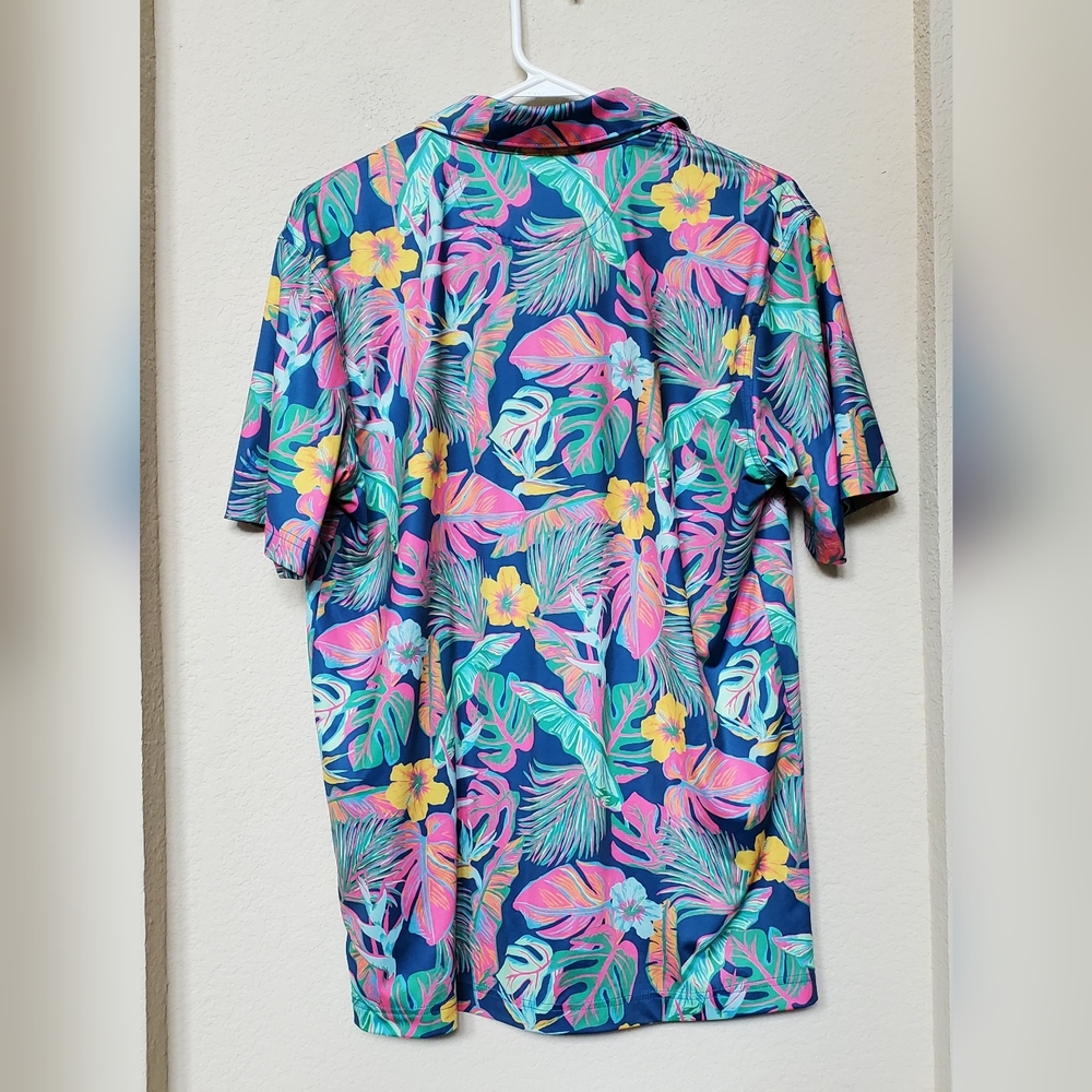 Chubbies Men's Vibrant Floral Polo Size Small - Picture 3 of 6